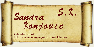 Sandra Konjović vizit kartica